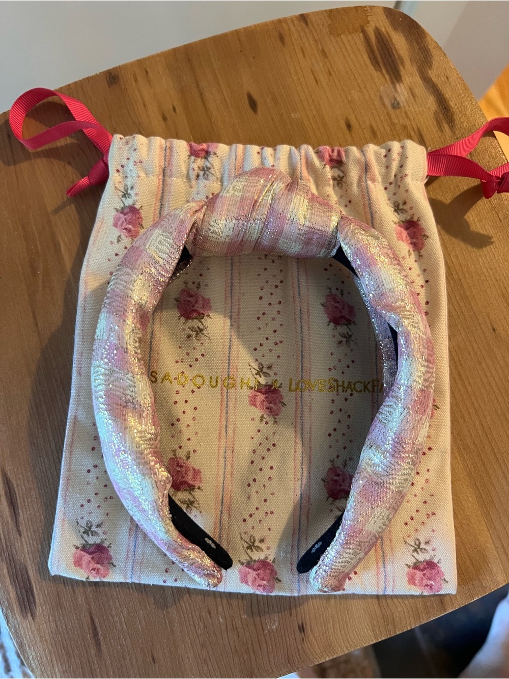 LELE SADOUGHI x LOVESHACKFANCY headband collab